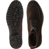 Herring Sharpham mens rubber-soled boots in dark brown suede