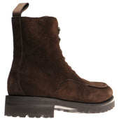 Herring Sharpham mens rubber-soled boots in dark brown suede