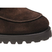 Herring Sharpham mens rubber-soled boots in dark brown suede