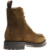 Herring Sharpham mens rubber-soled boots in dark green suede