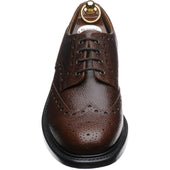 Herring Sheffield mens brogues in polished brown grain