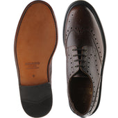 Herring Sheffield mens brogues in polished brown grain