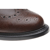 Herring Sheffield mens brogues in polished brown grain
