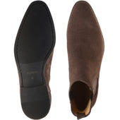 Herring Shelley mens rubber-soled Chelsea boots in brown suede