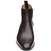 Herring Shelley mens rubber-soled Chelsea boots in chocolate brown calf