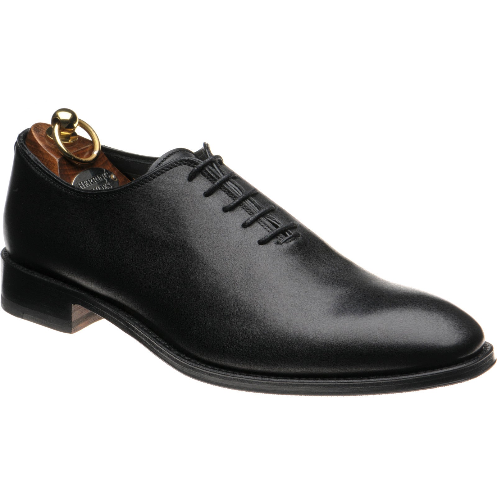 Herring Shrewsbury mens hybrid-soled Oxfords in black calf (second)