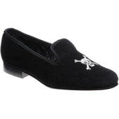 Herring Skull Slipper mens house shoes in black velvet