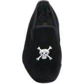 Herring Skull Slipper mens house shoes in black velvet