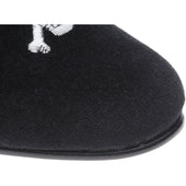 Herring Skull Slipper mens house shoes in black velvet