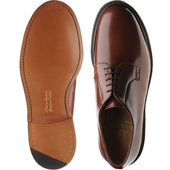 Herring Slaney mens Derby shoes in santalum brown polished
