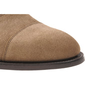 Herring Sligo Rubber mens rubber-soled Oxfords in taupe suede