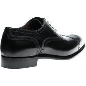 Herring Sloane mens semi-brogues in black calf