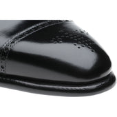 Herring Sloane mens semi-brogues in black calf