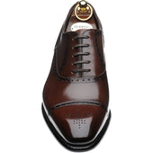 Herring Sloane mens semi-brogues in dark brown calf