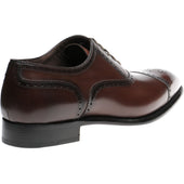 Herring Sloane mens semi-brogues in dark brown calf
