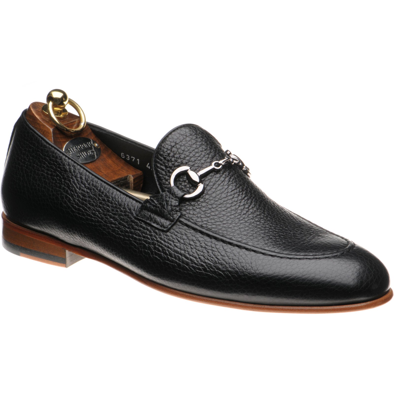 Herring Snaffle mens loafers in black deerskin