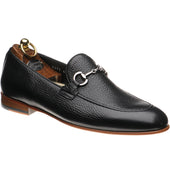 Herring Snaffle mens loafers in black deerskin