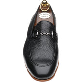 Herring Snaffle mens loafers in black deerskin