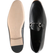 Herring Snaffle mens loafers in black deerskin
