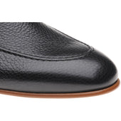Herring Snaffle mens loafers in black deerskin