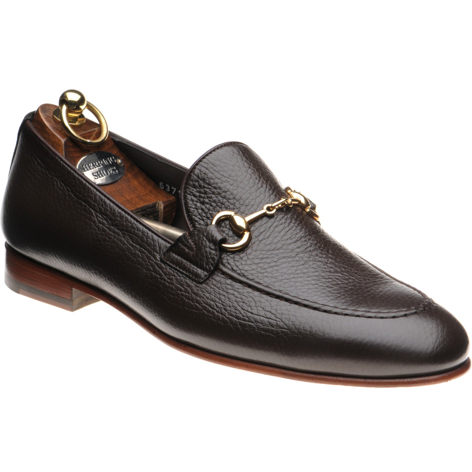 Herring Snaffle mens loafers in brown deerskin