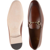 Herring Snaffle mens loafers in conker calf