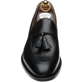 Herring St Davids mens tasselled loafers in black calf