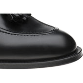 Herring St Davids mens tasselled loafers in black calf