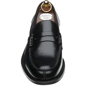 Herring St George mens loafers in black polished