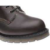 Herring Stanwick mens rubber-soled boots in brown waxy calf