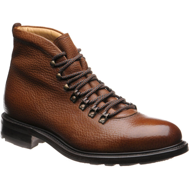 Herring Staverley mens rubber-soled boots in tan grain