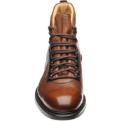Herring Staverley mens rubber-soled boots in tan grain