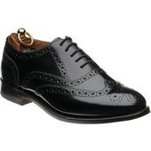 Herring Surrey II mens brogues in black polished