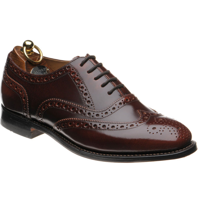 Herring Surrey II mens brogues in ivywood polished