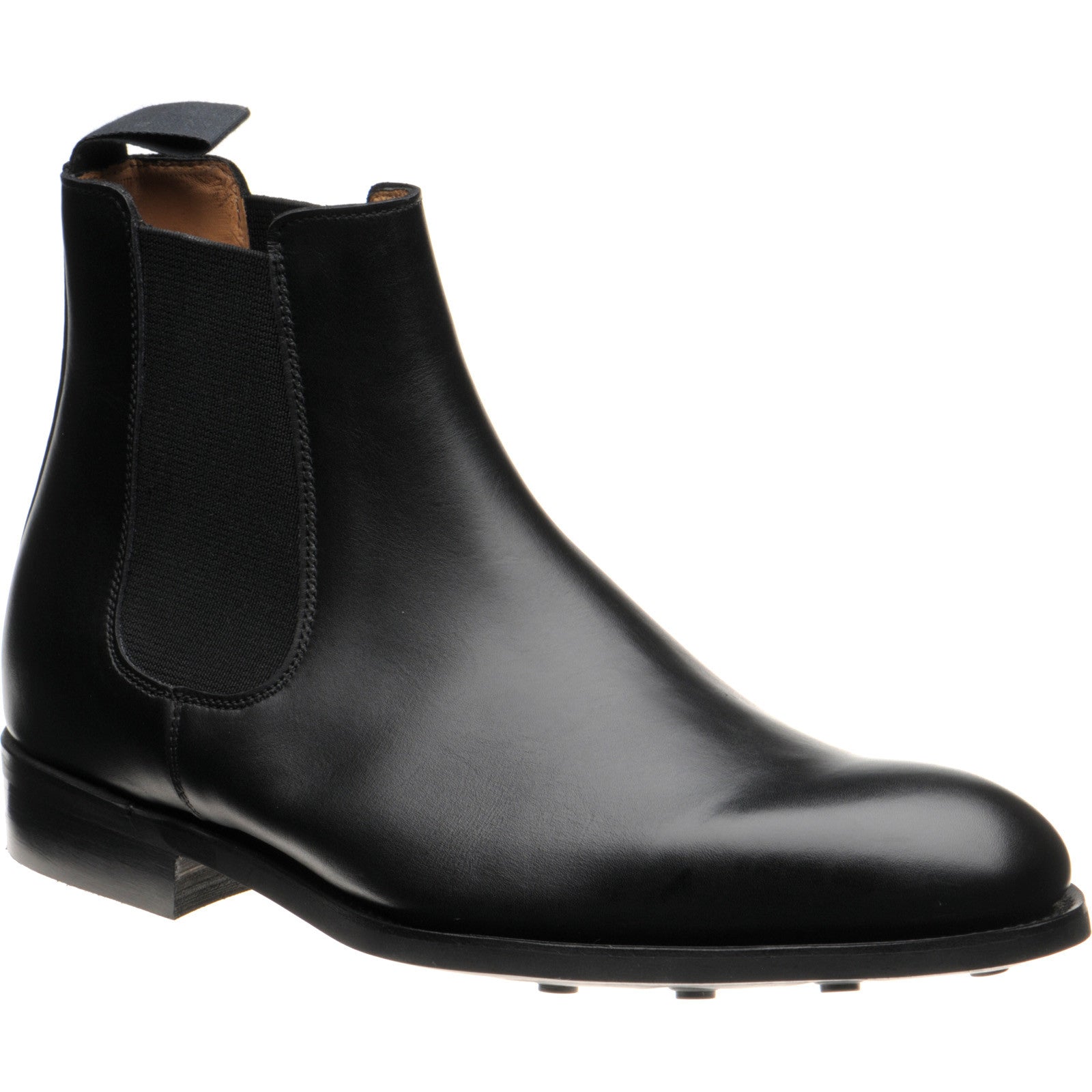 Herring Taverner Rubber mens rubber-soled Chelsea boots in black calf