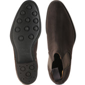 Herring Taverner Rubber mens rubber-soled Chelsea boots in brown suede