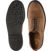 Herring Taw mens rubber-soled Derby shoes in brown waxy suede