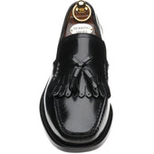 Herring Terni II mens hybrid-soled tasselled loafers in black polished