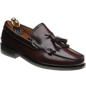 Herring Terni II mens hybrid-soled tasselled loafers in burgundy polished