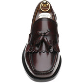 Herring Terni II mens hybrid-soled tasselled loafers in burgundy polished