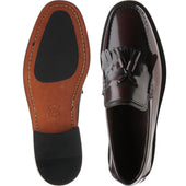 Herring Terni II mens hybrid-soled tasselled loafers in burgundy polished