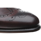 Herring Thatcher mens brogue Chelsea boots in burgundy calf