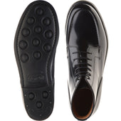 Herring Toulon mens rubber-soled boots in black polished