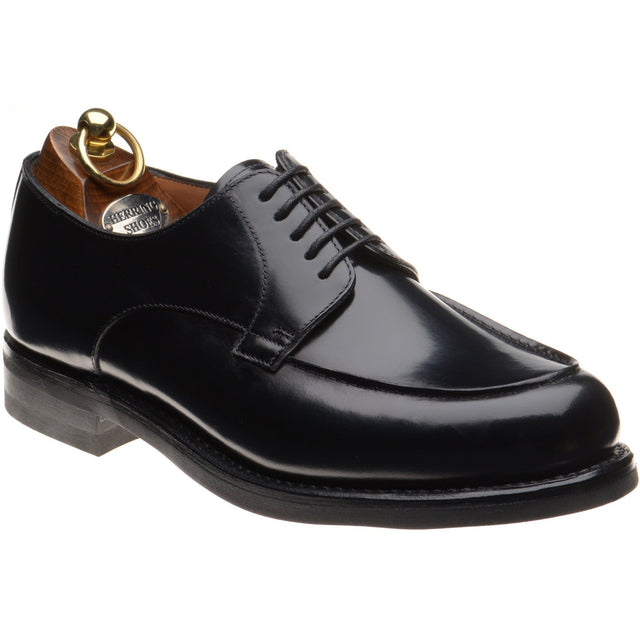 Herring Tours mens rubber-soled Derby shoes in black polished (second)