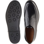 Herring Tours mens rubber-soled Derby shoes in black polished (second)
