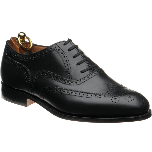 Herring Trent mens brogues in black calf