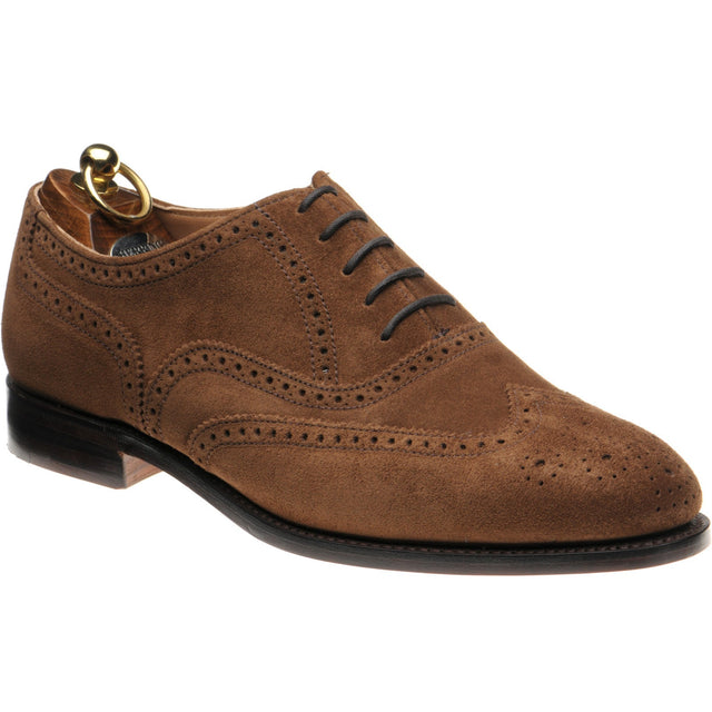 Herring Trent mens brogues in snuff suede