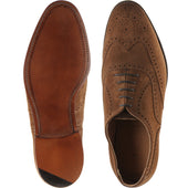 Herring Trent mens brogues in snuff suede