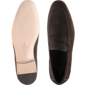 Herring Trovatore mens loafers in brown suede