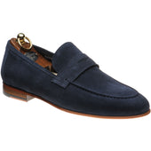 Herring Trovatore mens loafers in navy suede
